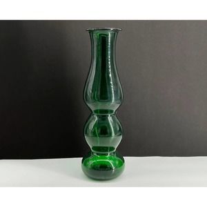 Dark Green Balboa Glass Triple Bubble Vase